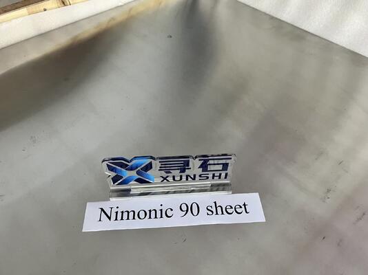 Nimonic 90 Lamiera laminata a freddo per servizio a temperature fino a 920°C UNS N07090 Numero Werkstoff 2.4632